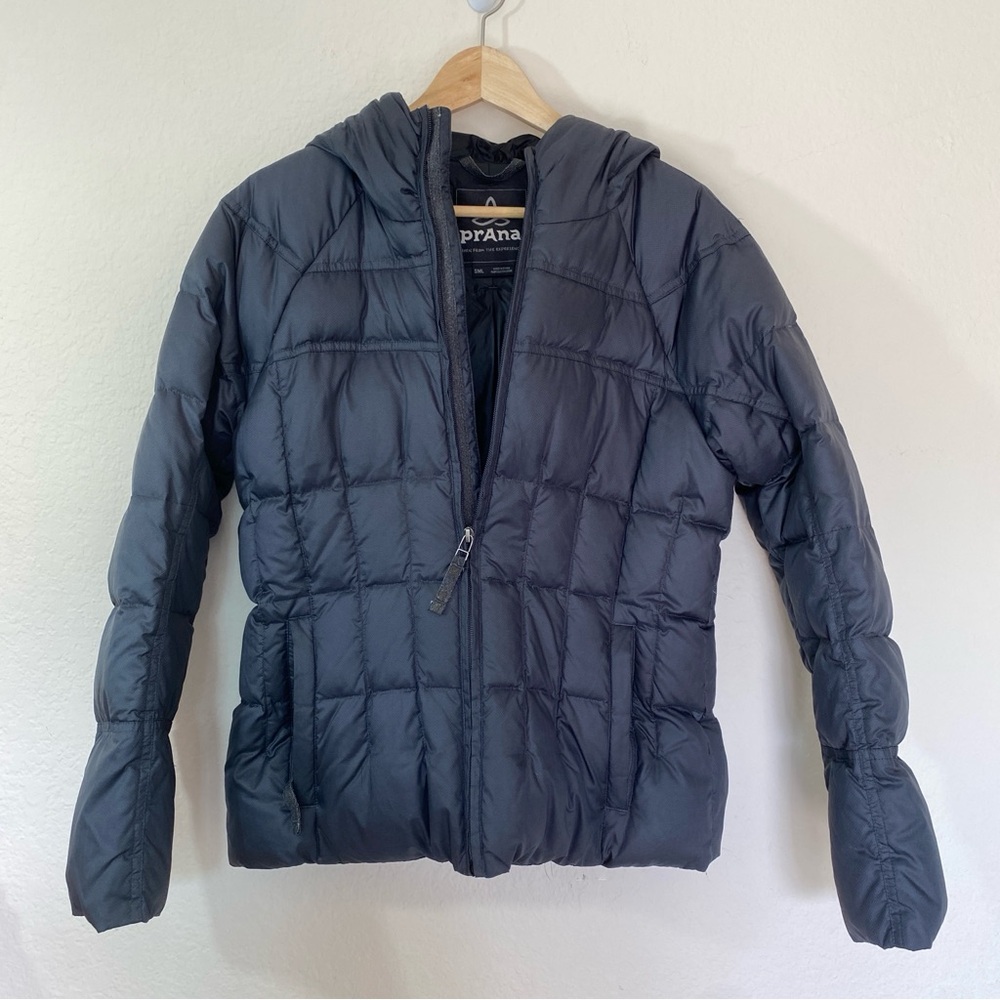 Prana Down Gray Puffer Jacket - image 3